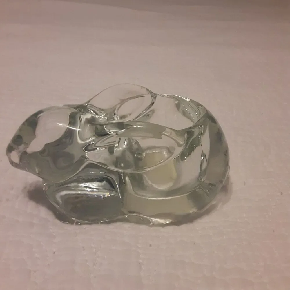 Indiana Glass Bunny Candle Holder Easter Whimsical